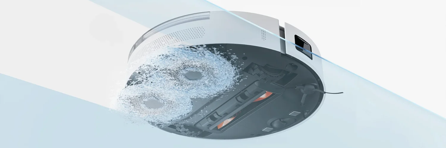 Dual Rotary Mop Pads Cleaning